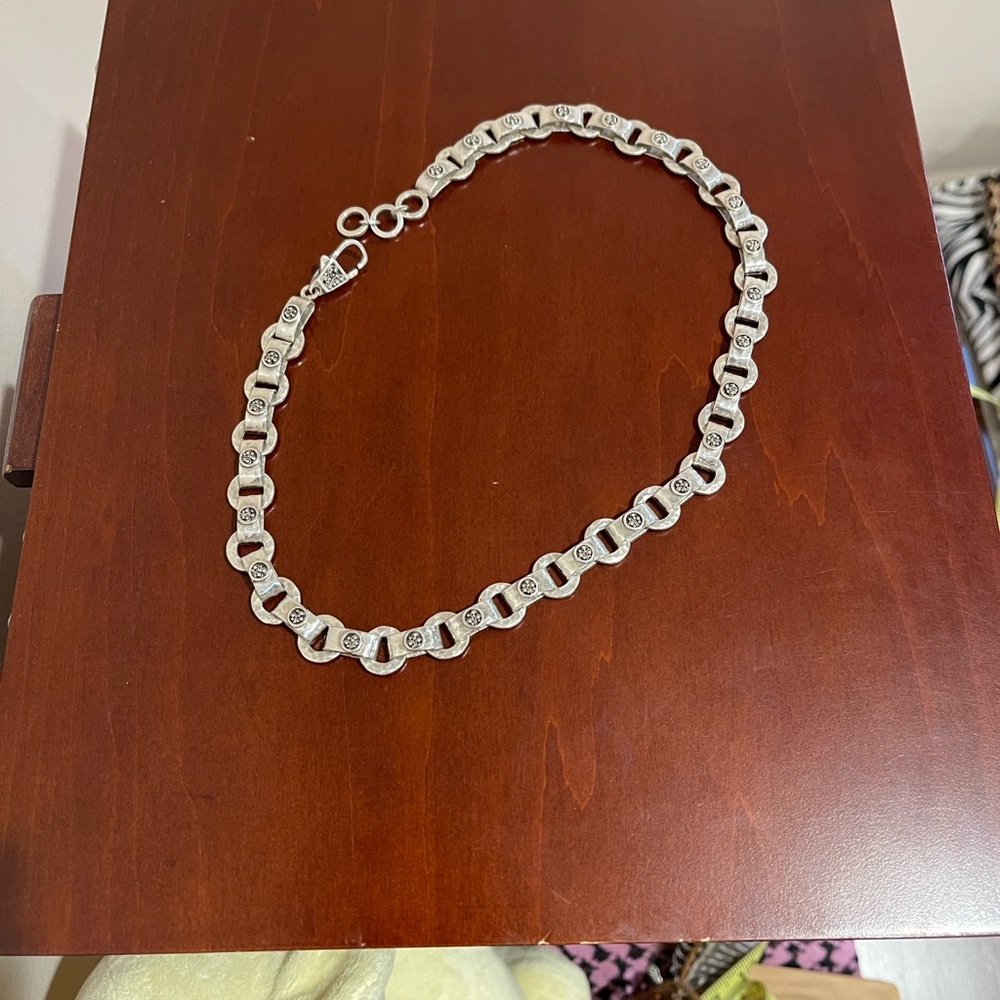Sterling Silver Link Necklace w/Scrollwork & Granulation *Price Firm* - Picture 6 of 12